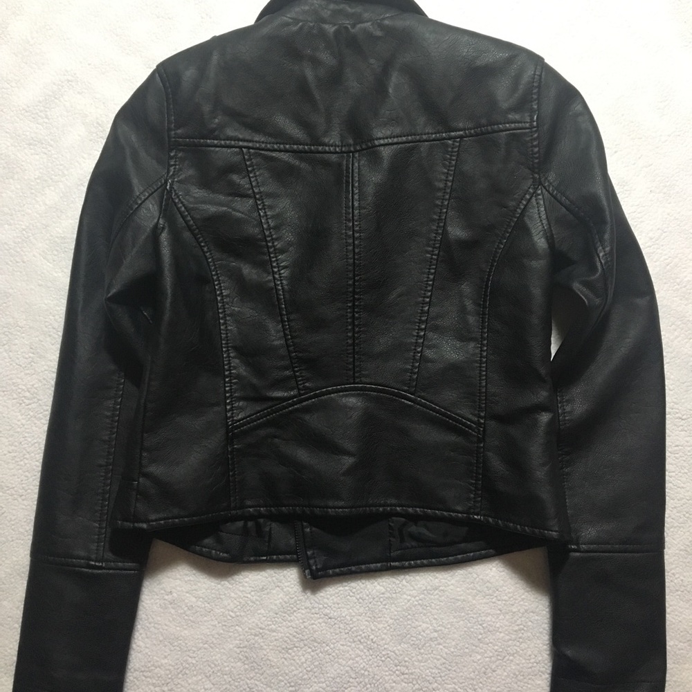 Juniors’ Faux-leather Jacket - Picture 3 of 5